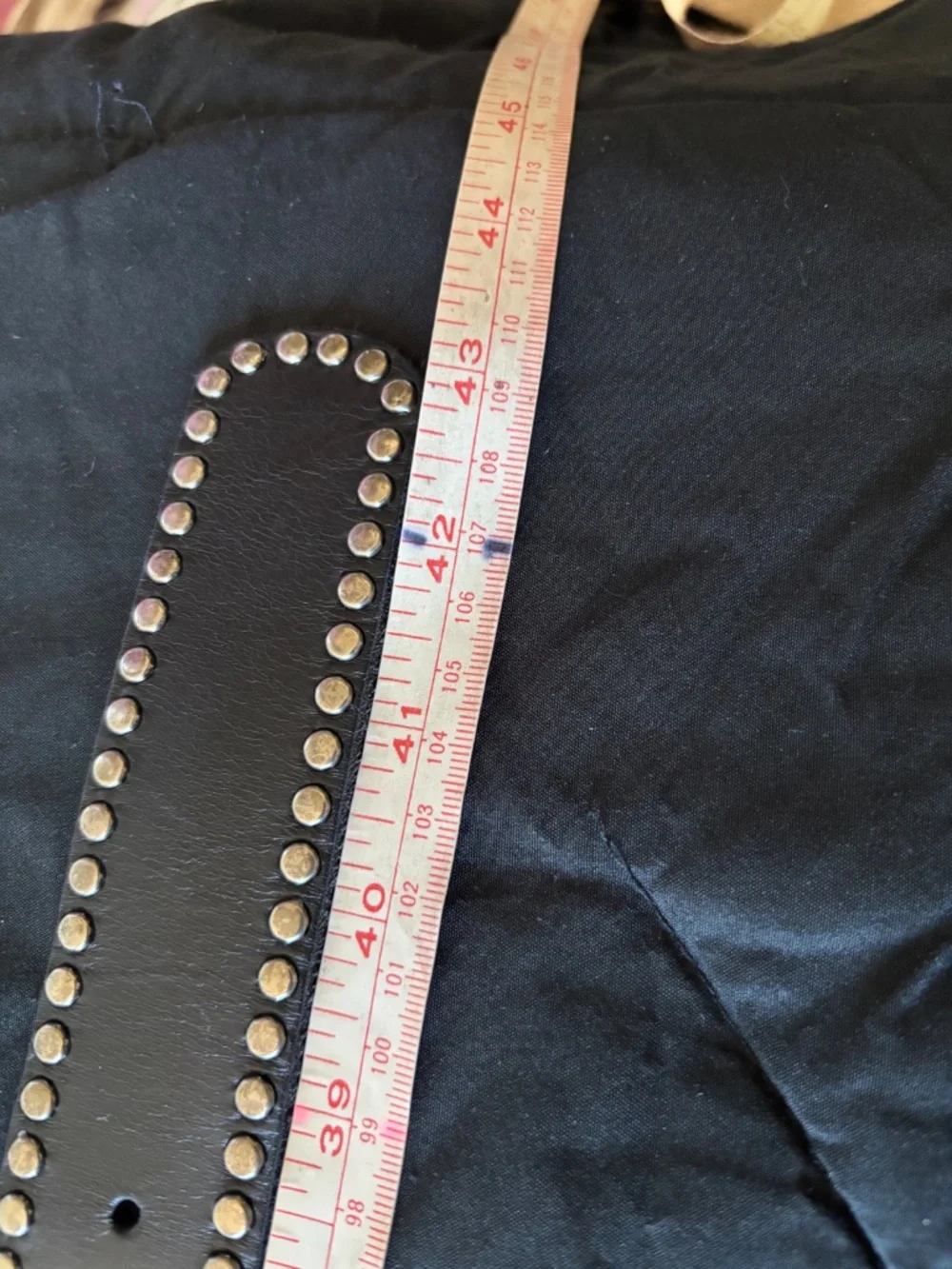 Vintage 2000s black leather studded cross belt
